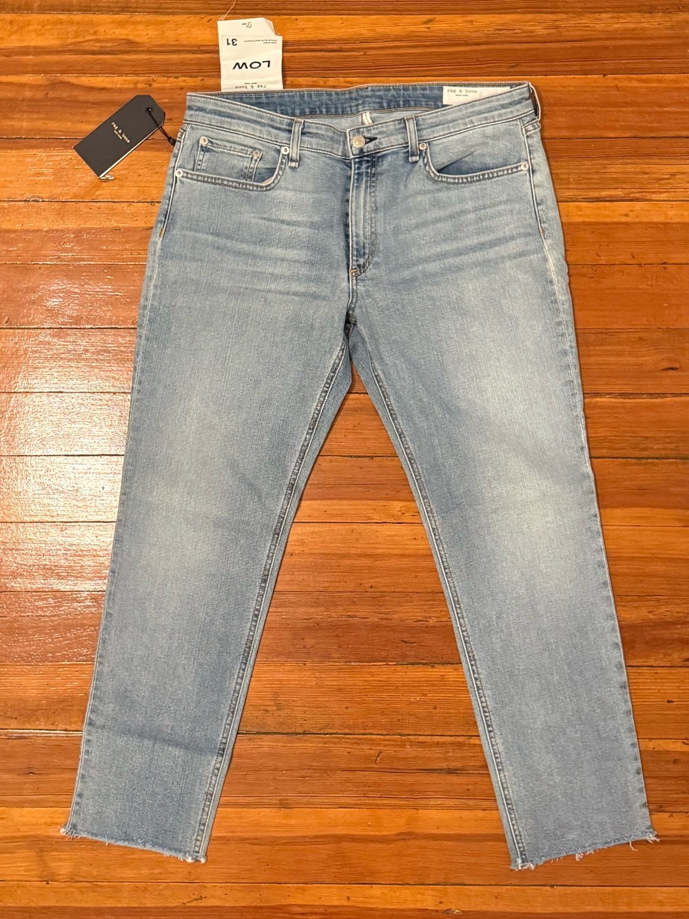 rag & bone Light Blue low rise Ankle boyfriend Jeans